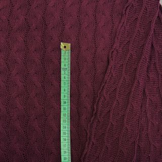 Pulóver anyag Jacquard CABLE bordeaux