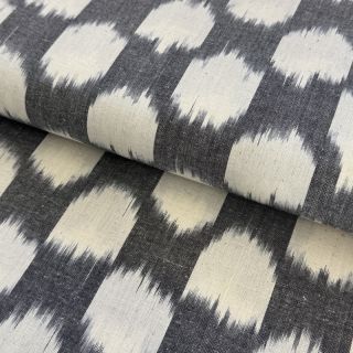 Pamutvászon IKAT grey design B