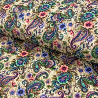 Jersey Paisley woody design B digital print