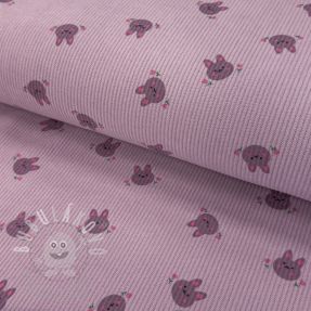 Kordbársony STRETCH Small bunny design E