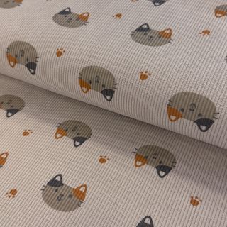 Kordbársony STRETCH Cute animals design I