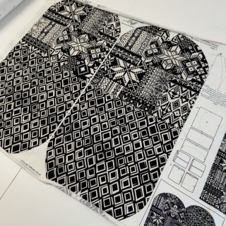 Szabadidő anyag Winter knit PANEL SET FOR ADULTS digital print