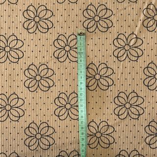 Kordbársony STRETCH Circle flower beige