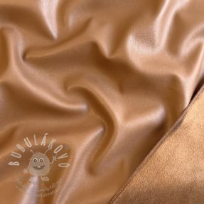 Ruházati műbőr SUEDE cognac