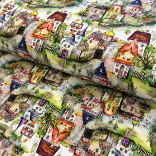 Jersey Little Village multi digital print