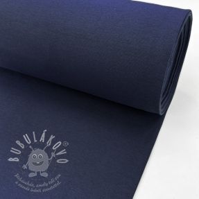 Körkötött sima passzé PREMIUM navy blue