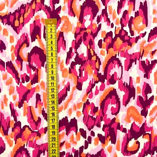 Viszkóz STRETCH Ikat fuchsia