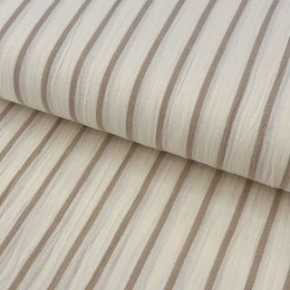 Dupla géz/muszlin YARN DYED Thin strip beige