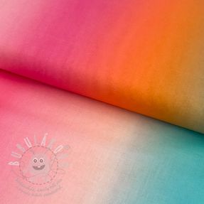 Pamutvászon VOILE Rainbow stripe digital print