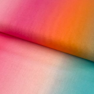 Pamutvászon VOILE Rainbow stripe digital print