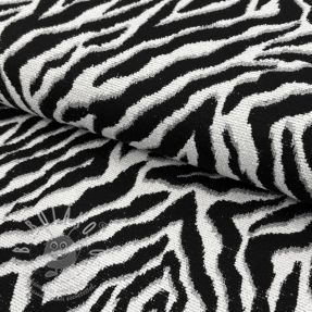 Dekorációs anyag jacquard Tanzanie noir blanc