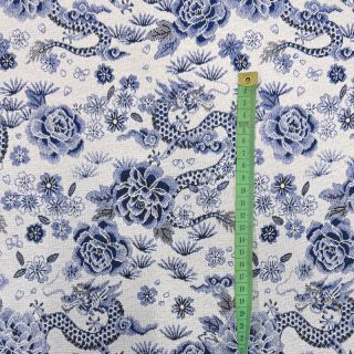 Dekorációs anyag jacquard Draco blue