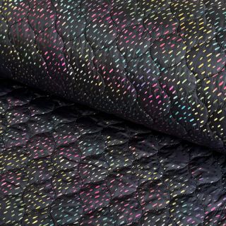 Steppelt anyag FOIL SPANGLES black multi