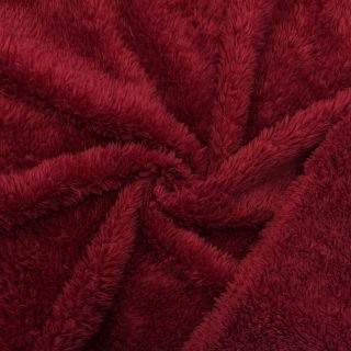 DOUBLE FACE FLEECE TEDDY bordeaux