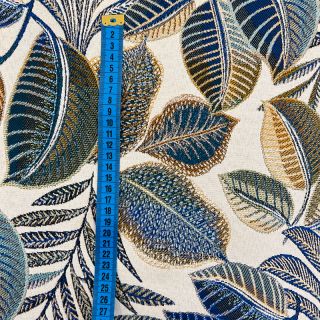 Dekorációs anyag jacquard Cacao allover bleu